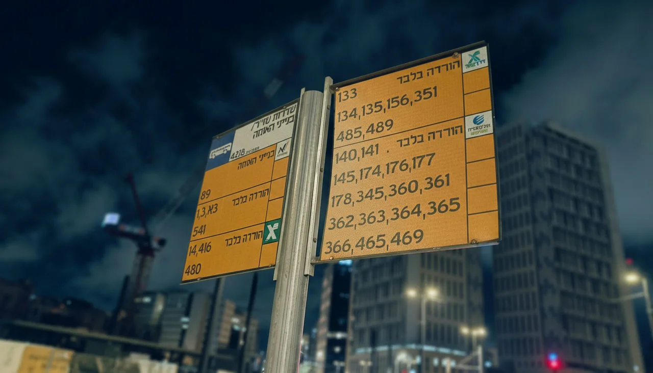 Bus Display Jerusalem By Danielrosehill Dkqpjt9 Fullview