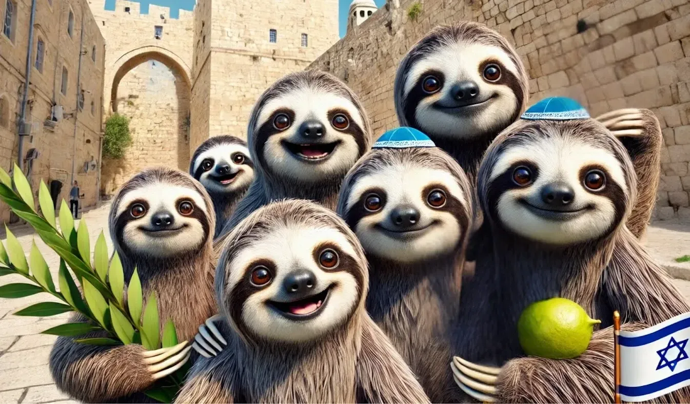 Sloth Family Oldcity Sukkot