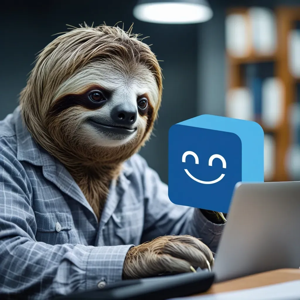 Sloth On Computer