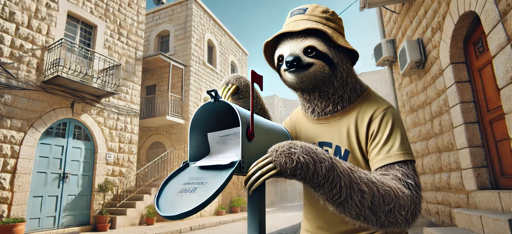 Sloth Pickingup Post