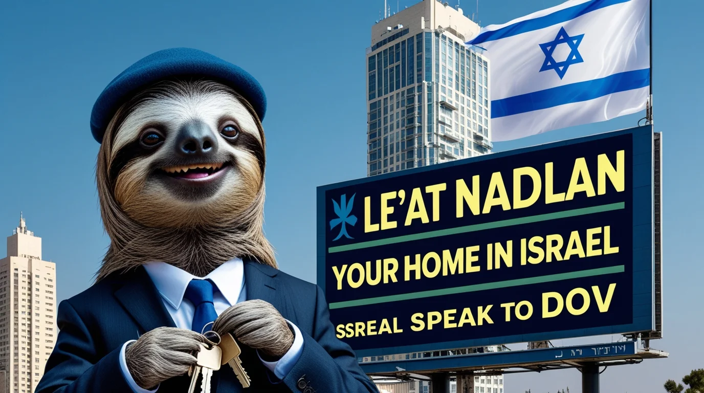 Sloth Real Estate Israel Sign